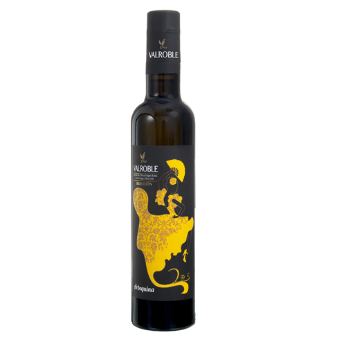 AOVE Valroble Arbequina botella 500ml, aove; aceite de oliva virgen extra; aceite de oliva virgen extra fuenroble; aove de jaén; aceite de oliva virgen extra de orcera; aceite de oliva virgen extra de sierra de segura; aove de sierra de segura; extra virgin olive oil; EVOO; aceite de oliva virgen extra con denominación; aceite de oliva comprar, aceite de oliva gourmet, aceite de oliva regalo,
