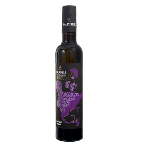 AOVE Valroble Organic Picual botella 500ml, Aceite de oliva virgen extra; aceite de oliva virgen extra de olivo de montaña sierra de segura; rico en antioxidantes; polifenoles; aove de sierra de segura producido en orcera; aceite de oliva virgen extra ecológico, comprar aceite de oliva