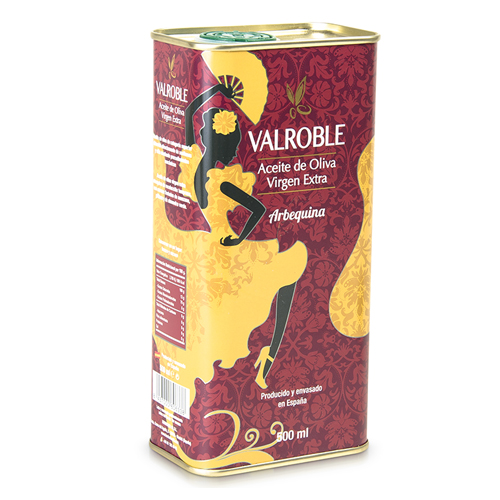 AOVE Valroble Arbequina lata, Aceite de oliva virgen extra; aceite de oliva virgen extra de olivo de montaña sierra de segura; rico en antioxidantes; polifenoles; aove de sierra de segura producido en orcera; aceite de oliva virgen extra arbequina