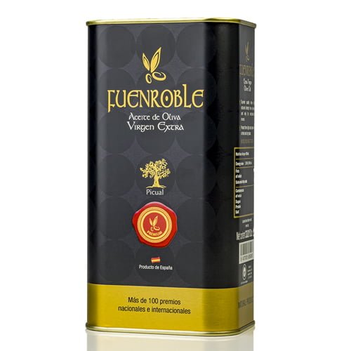 AOVE Fuenroble Picual lata, aove picual, aove jaén, aove orcera, potosi 10, aove potosi 10, virgen extra, aceite andaluz, aceite andalucía, aceite de oliva virgen extra, picual temprano, aove verde, aceite gourmet, Exento de IVA, aceite oliva virgen exento iva