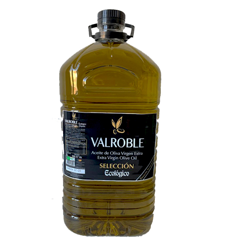 AOVE Valroble Ecológico Picual 5 lt, Aceite de oliva virgen extra; aceite de oliva virgen extra de olivo de montaña sierra de segura; rico en antioxidantes; polifenoles; aove de sierra de segura producido en orcera; aceite de oliva virgen extra arbequina